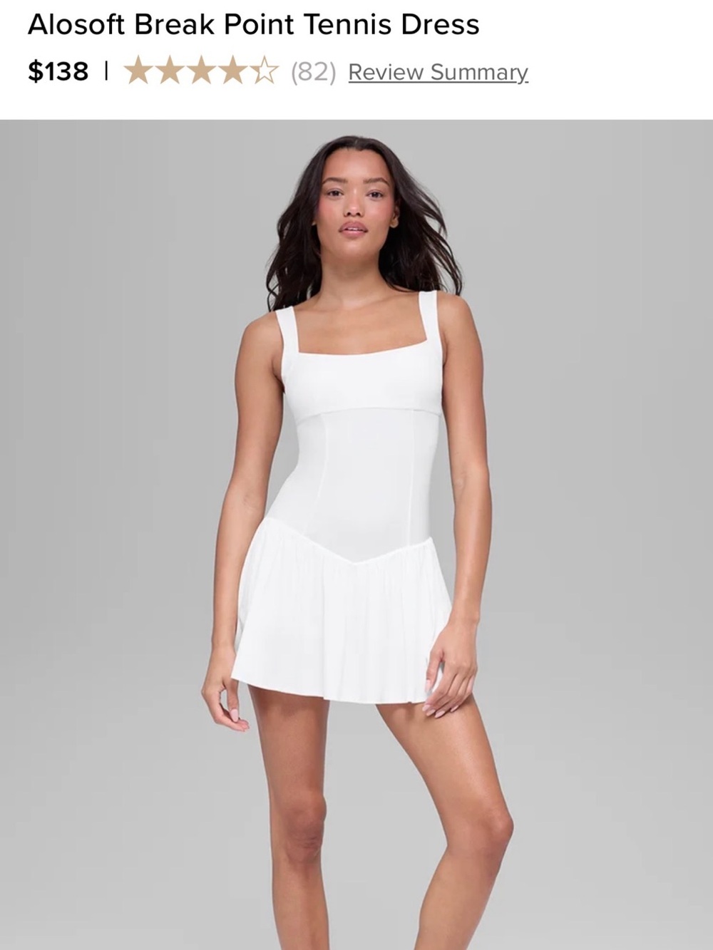 NWT ALO Alosoft Break Point Tennis Dress - XXS